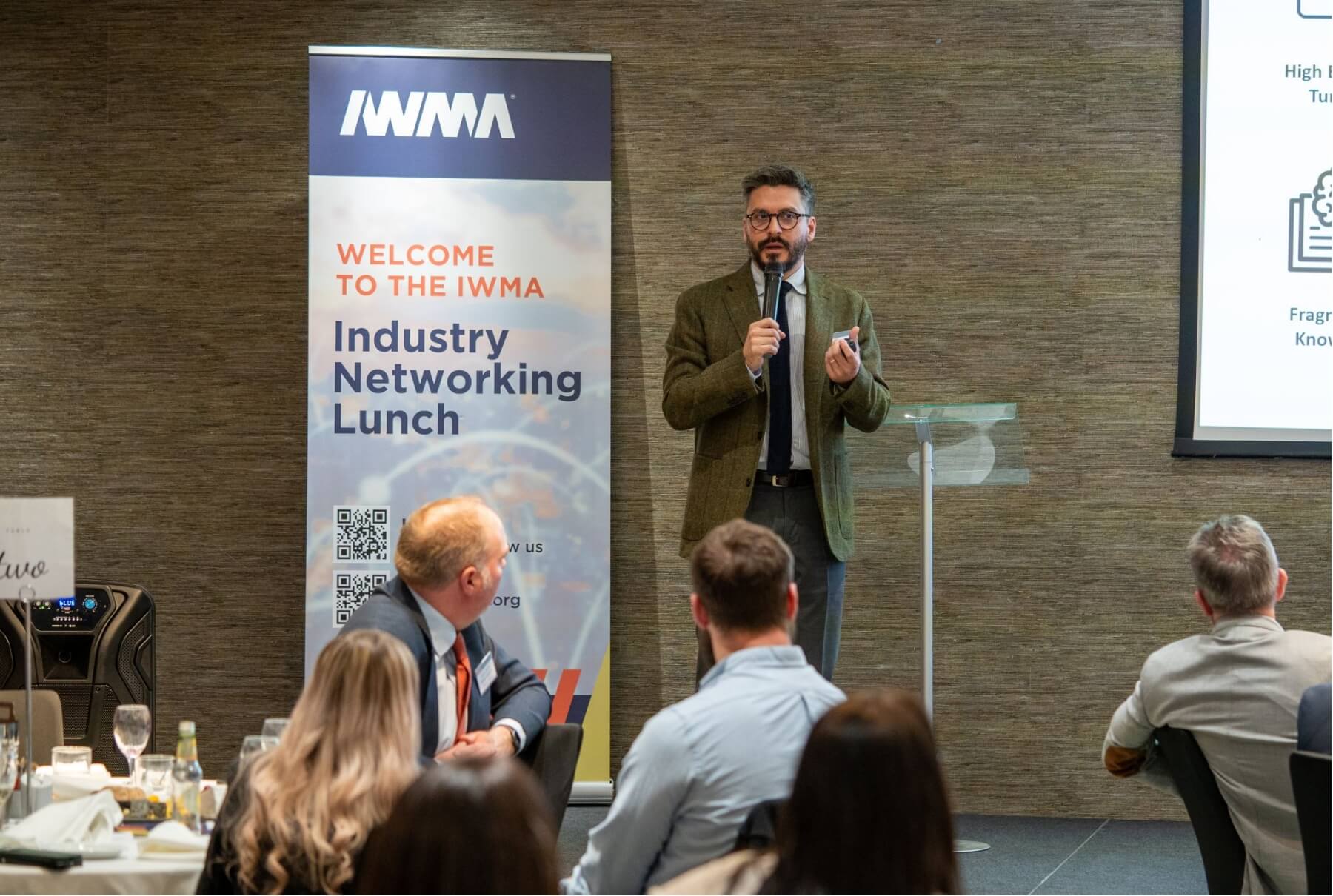 IWMA Industry Networking Lunch Pop up Banner Design