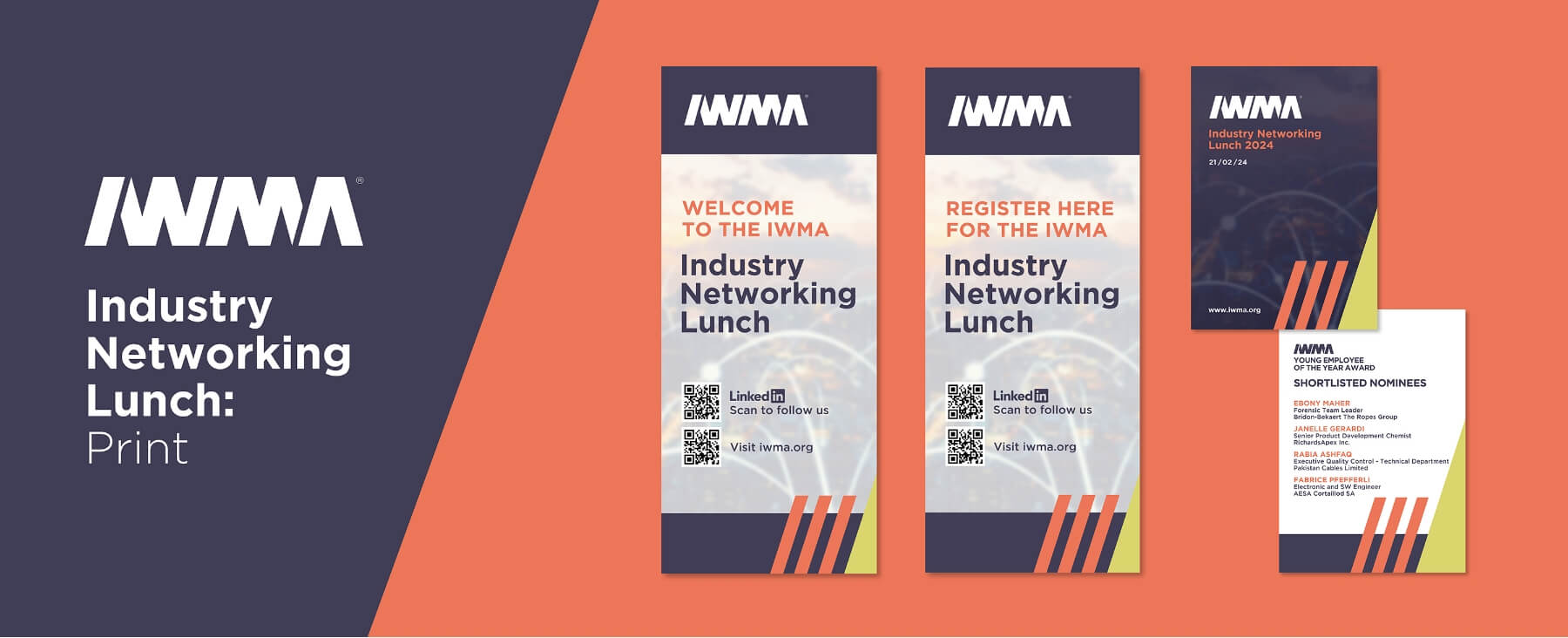 IWMA Industry Networking Lunch print marketing designed by Chase Creative