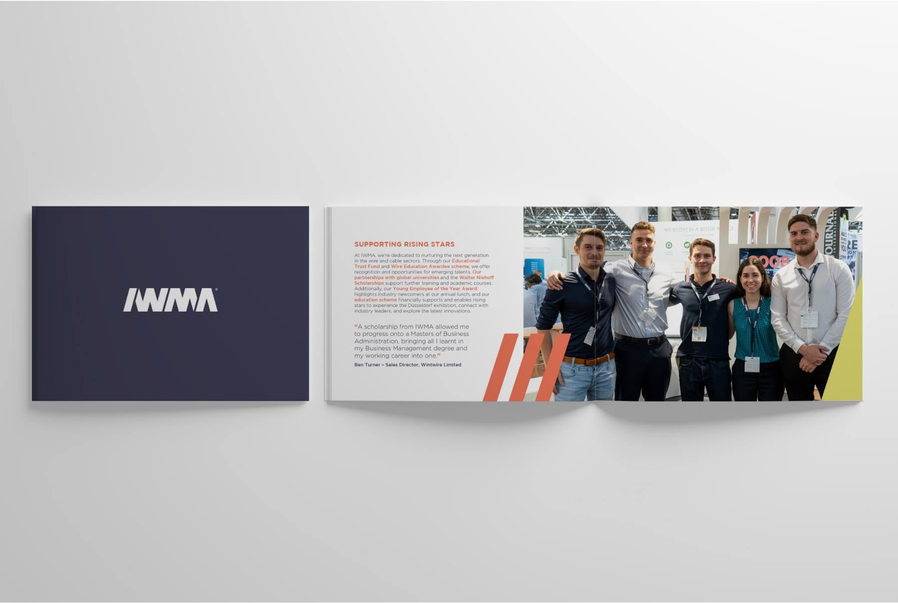 IWMA Who Are We brochure designed by Chase Creative