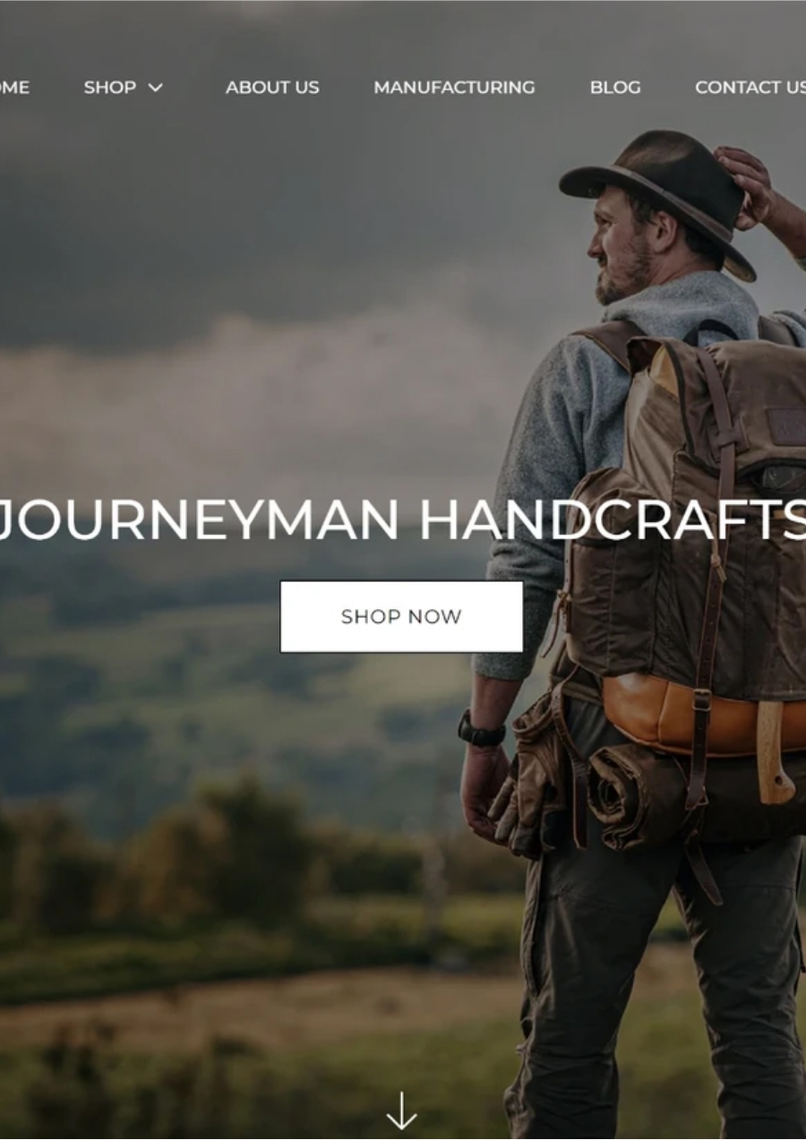 Journeyman Homepage Design