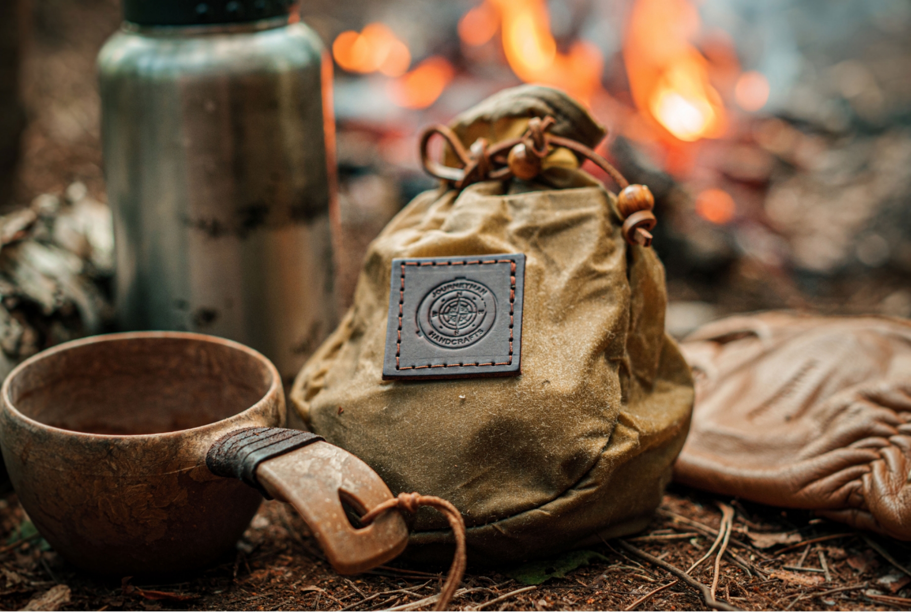 Journeyman coffee pouch featuring the logo designed by Chase Creative