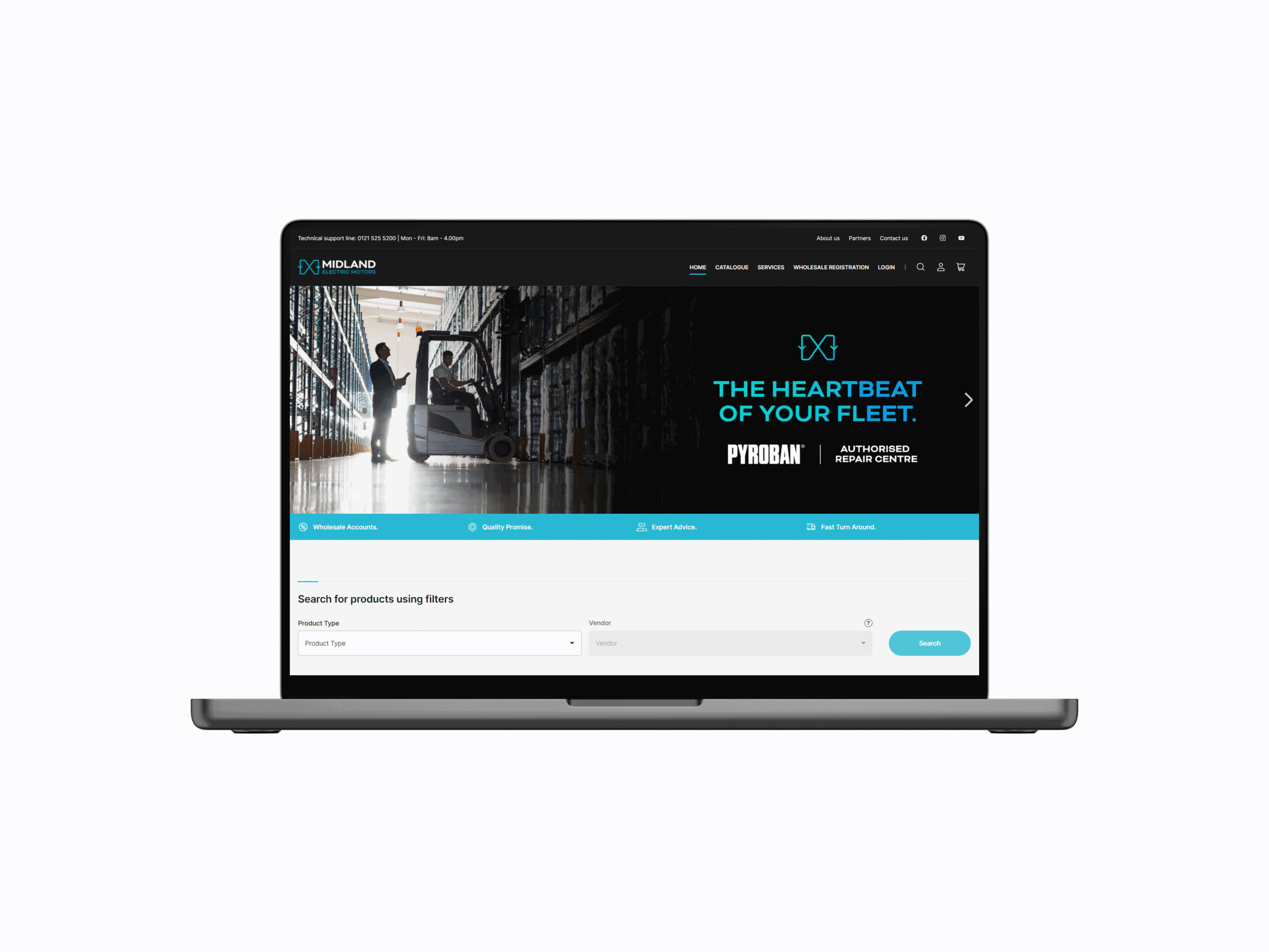 Midland Electric Website Mockup